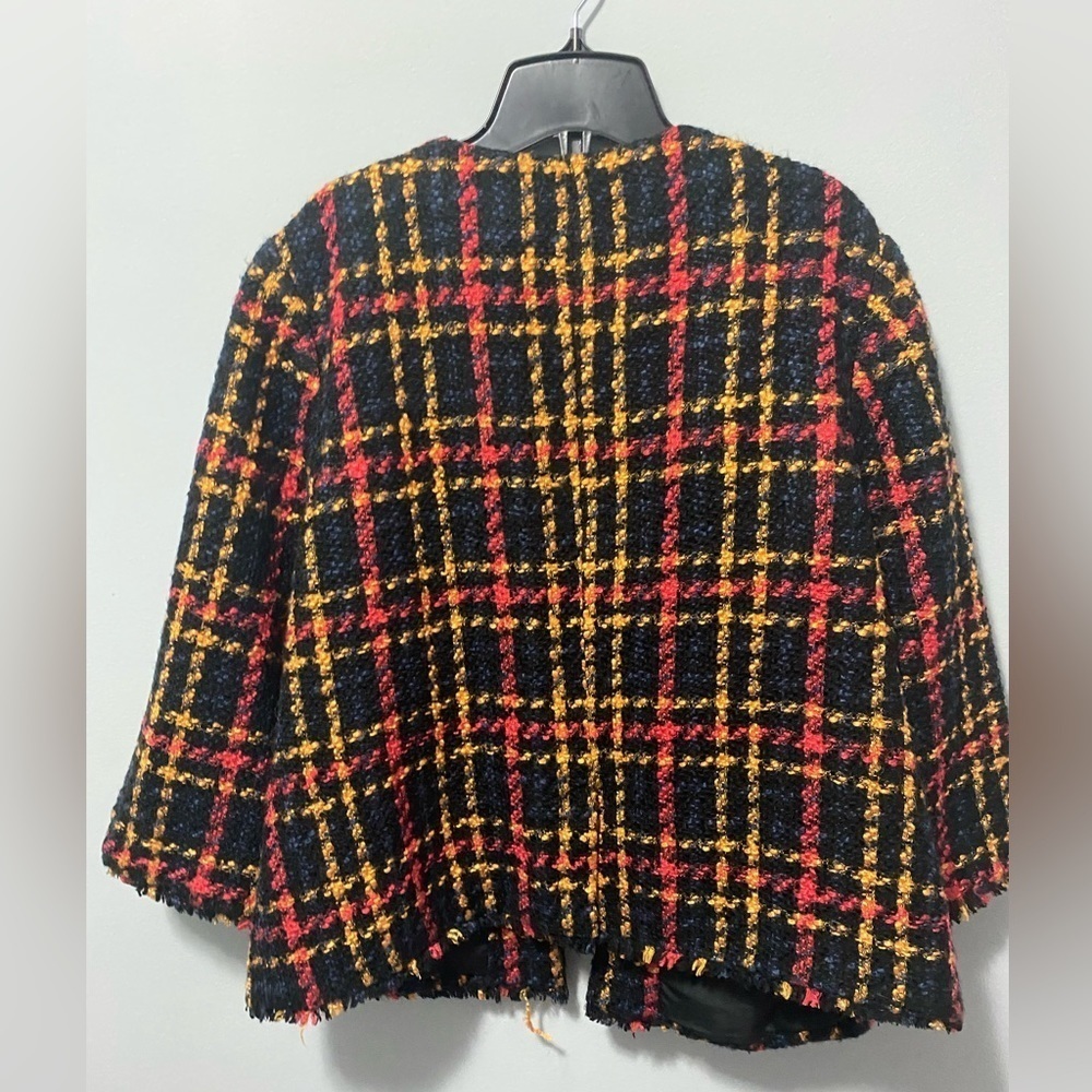 A New Day Cropped Tweed Fringed Plus Size Jacket/Blazer - Picture 12 of 13
